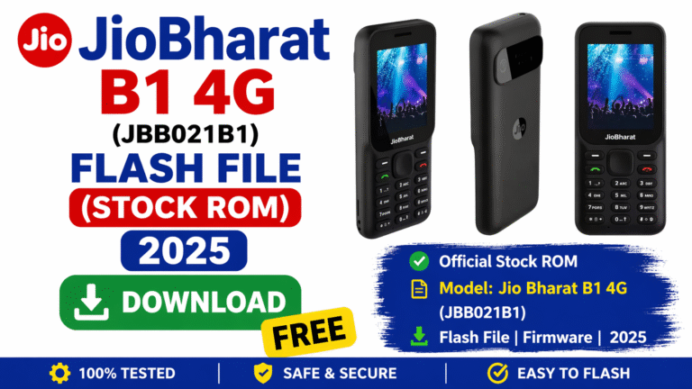 Jio Bharat B1 4G (JBB021B1) Flash file (Stock Rom) 2025 Download FREE
