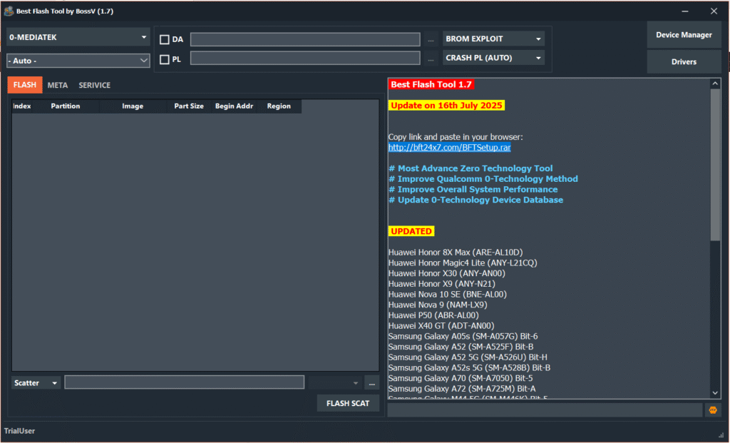BFT Best Flash Tool V1.7 (Miracle Team) – Latest Version 16 Jul 2025