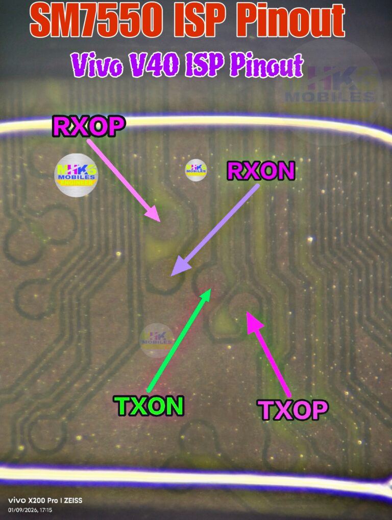 VIVO V40 5G (SM7550) ISP PINOUT