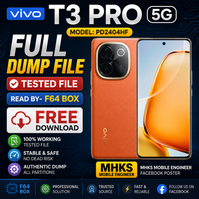 Vivo T3 Pro 5G (PD2404HF)Full Dump Read F64 Box
