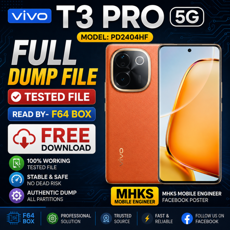 Vivo T3 Pro 5G (PD2404HF)Full Dump Read F64 Box