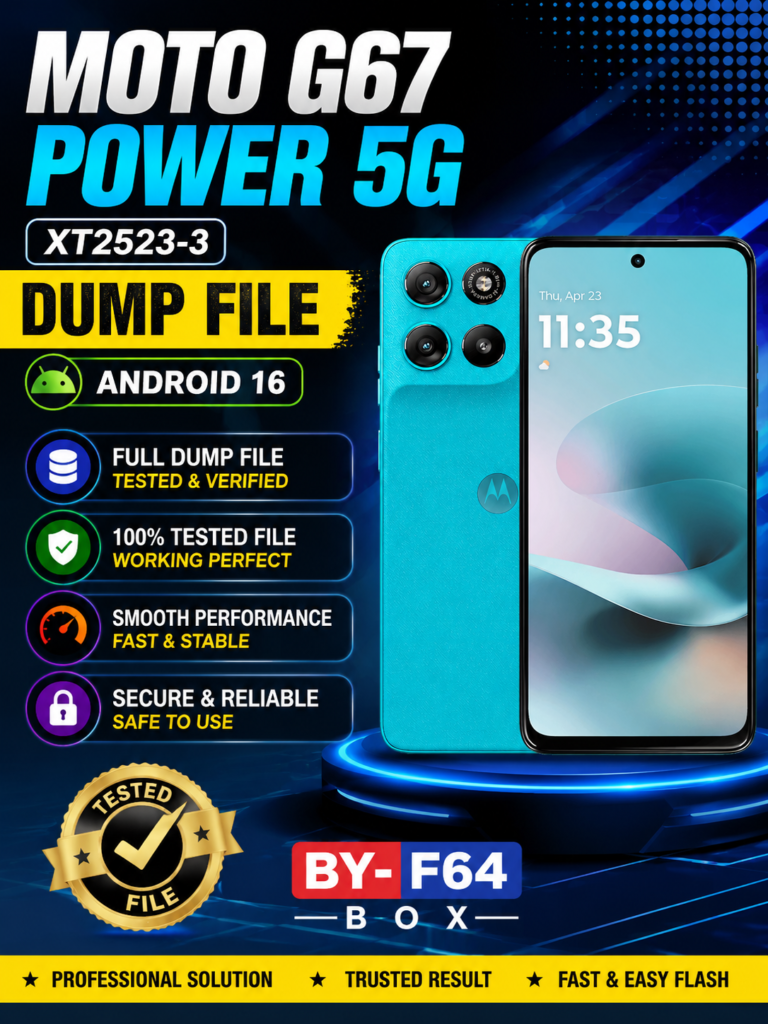 Moto G67 Power 5G XT2523-3 Full Dump File Android 16 BY-F64 Box