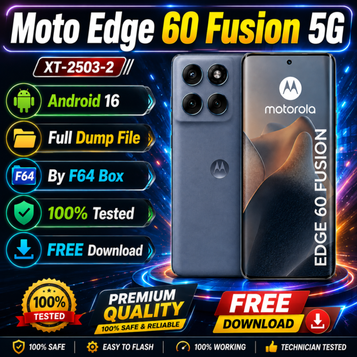 Moto Edge 60 Fusion 5G XT2503-2 Android 16 Full Dump File By F64 Box